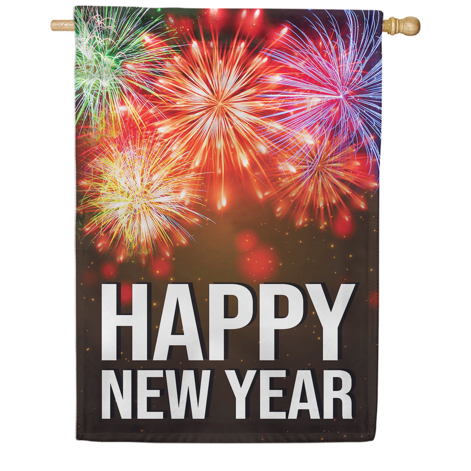 America Forever New Year Colorful Explosions House Flag