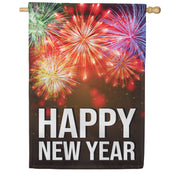 America Forever New Year Colorful Explosions House Flag