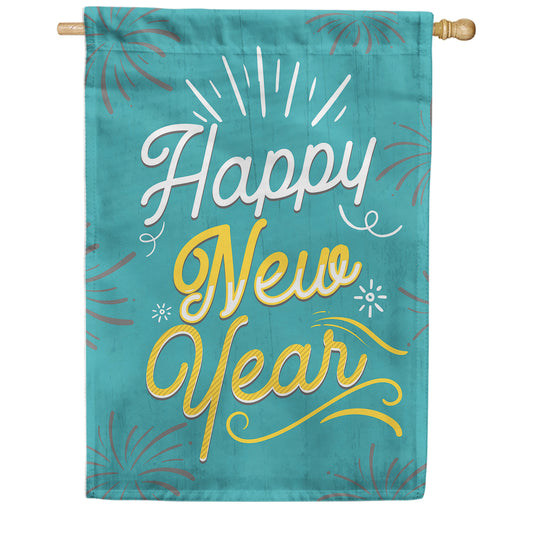 America Forever Happy New Year House Flag