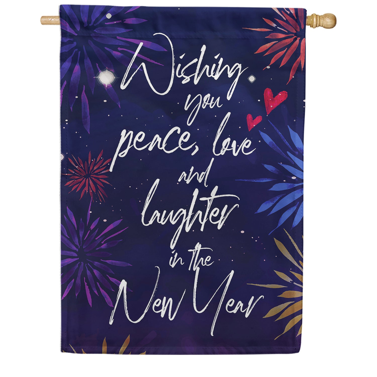 America Forever New Year Wishes House Flag