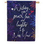 America Forever New Year Wishes House Flag