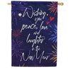 America Forever New Year Wishes House Flag