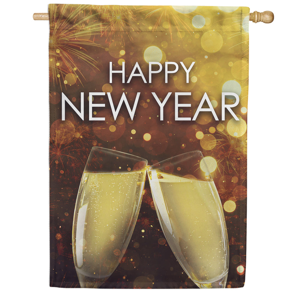 America Forever Welcome To A New Year House Flag
