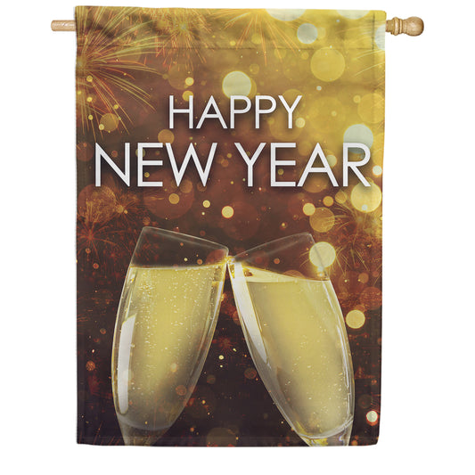 America Forever Welcome To A New Year House Flag