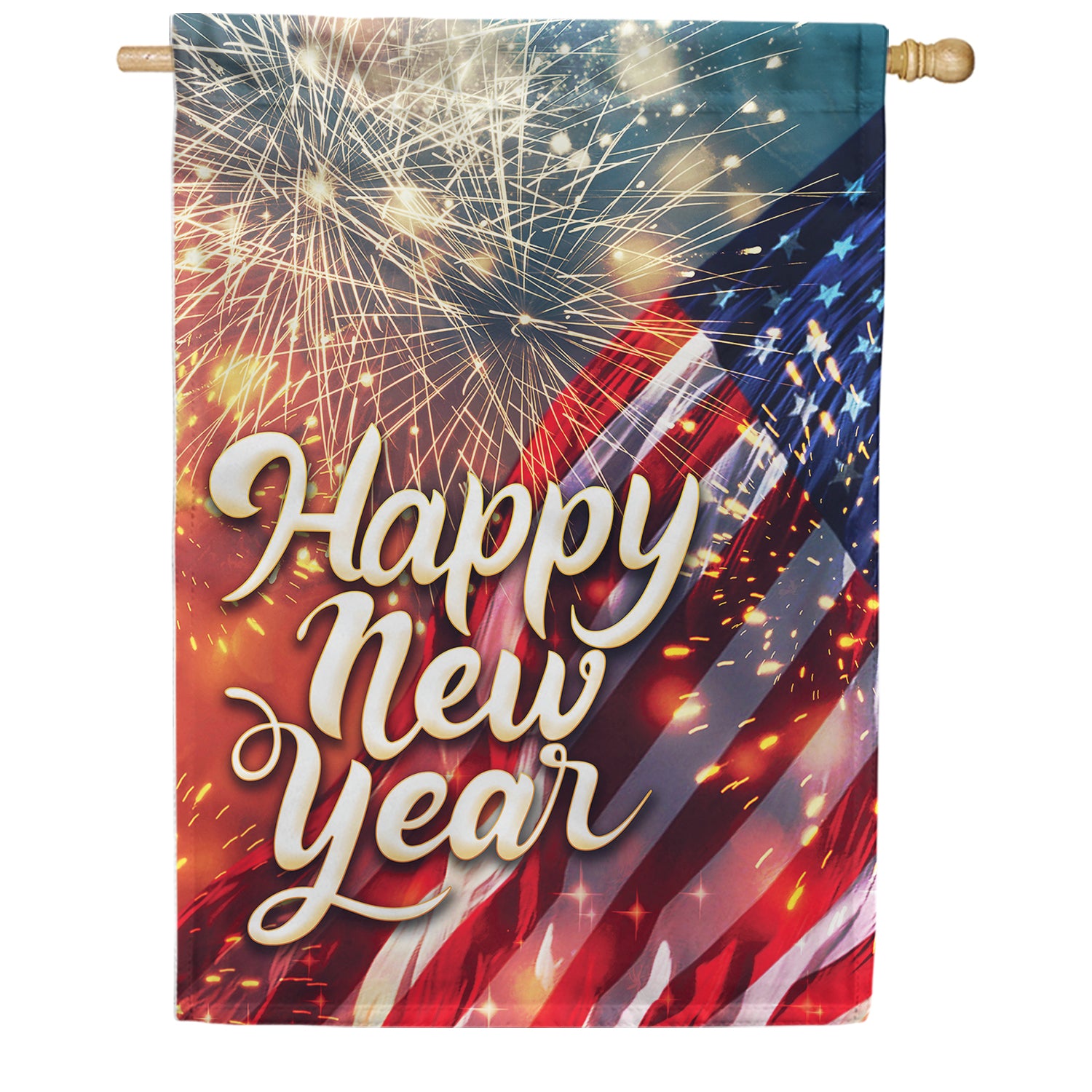 America Forever Happy New Year America House Flag