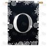 America Forever Silver Snowflakes Monogram House Flag
