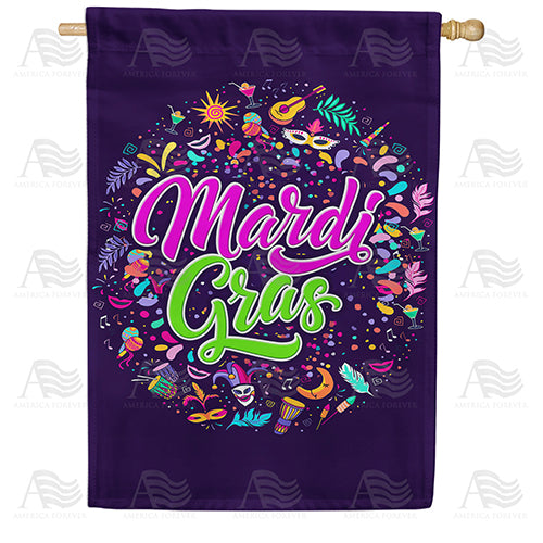 America Forever Mardi Gras Festival House Flag