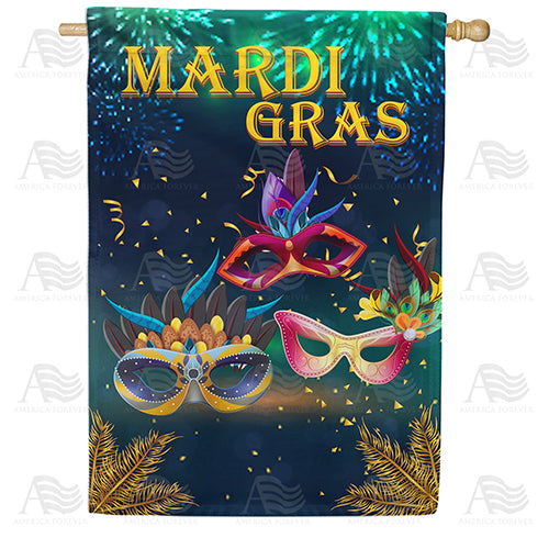 America Forever Mardi Gras Masks House Flag