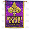 America Forever Festive Fleur De Lis House Flag