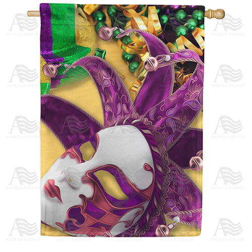 America Forever Mardi Gras Masquerade House Flag