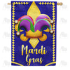 America Forever Mardi Gras Symbols House Flag