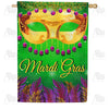 America Forever Mask And Feathers House Flag