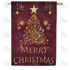 America Forever Golden Christmas House Flag