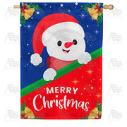 America Forever Santa Snowman House Flag