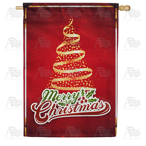America Forever Have A Magical Christmas House Flag