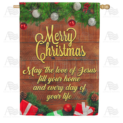 America Forever The Love Of Jesus House Flag