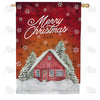 America Forever Christmas At The Cabin House Flag