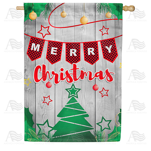 America Forever Christmas Celebration House Flag