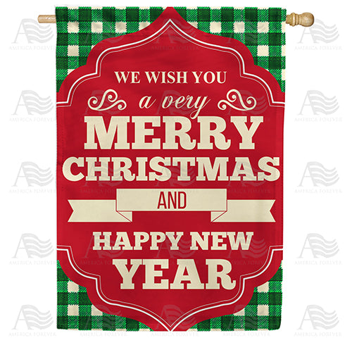America Forever Our Christmas Wish House Flag