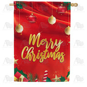 America Forever A Bright Christmas House Flag