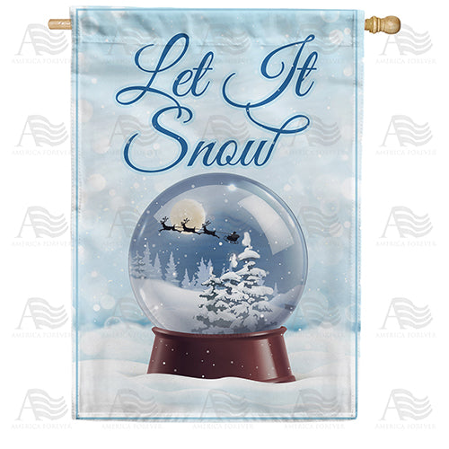 America Forever Let It Snow Globe House Flag