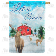 America Forever All Points To Winter House Flag