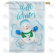 America Forever Snowman Snow Angel House Flag