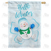 America Forever Snowman Snow Angel House Flag