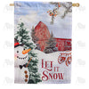 America Forever Let It Snow At The Barn House Flag