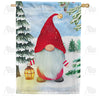 America Forever Walking In A Winter Gnomeland House Flag