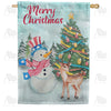 America Forever American Snowman Christmas House Flag