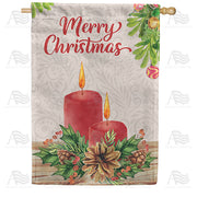 America Forever Merry Christmas Candles House Flag