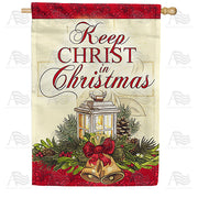 America Forever Keep Christ In Christmas House Flag