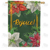 America Forever Poinsettia Rejoice House Flag