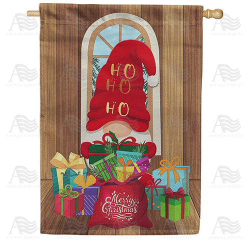America Forever Gift Bearing Gnome House Flag