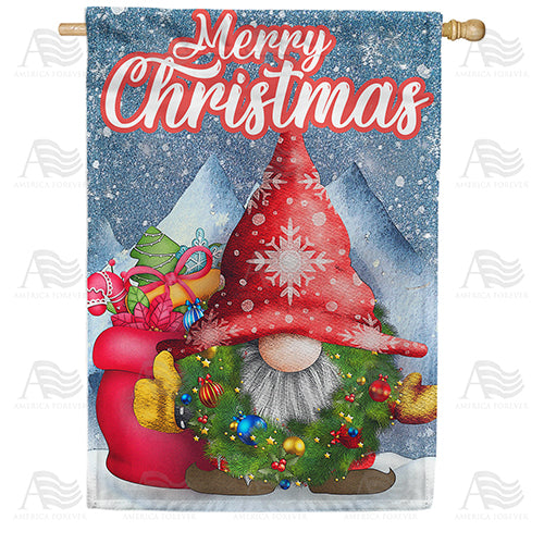 America Forever Santa's Tiniest Helper House Flag