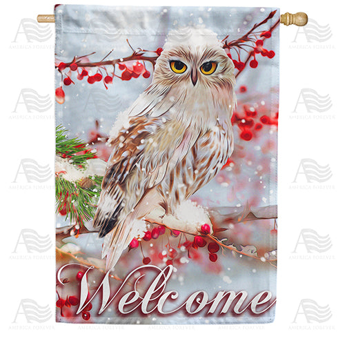 America Forever Snowy Owl House Flag