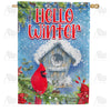 America Forever Hello Winter House Flag