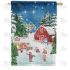 America Forever Wee Winter Village House Flag