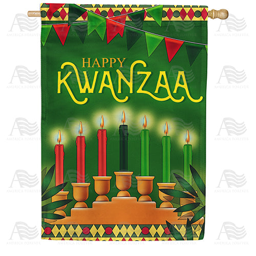 America Forever Kwanzaa Kinara House Flag