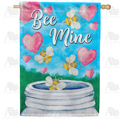America Forever Bee Mine Hearts House Flag