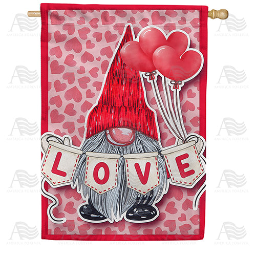 America Forever Gnome Love House Flag