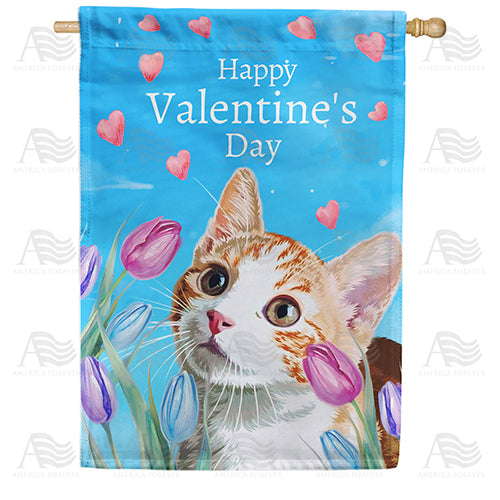 America Forever Valentine Calico House Flag
