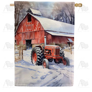 America Forever Waiting For Spring Plow House Flag