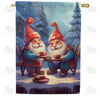 America Forever Gnome Winter Coffee Break House Flag
