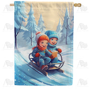 America Forever Toboggan For Two House Flag