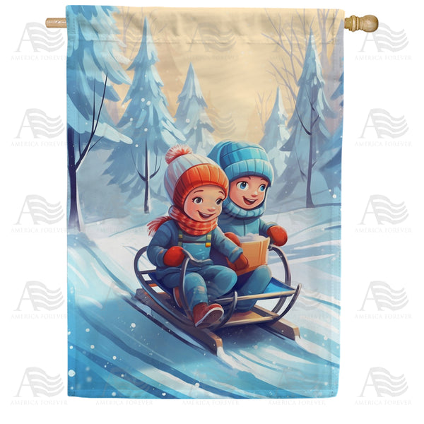 America Forever Toboggan For Two House Flag