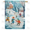America Forever Winter Neighborhood Fun House Flag