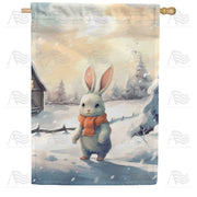 America Forever Snow Bunny House Flag