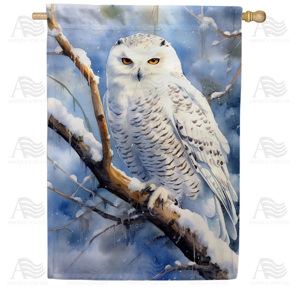America Forever Snowy Owl House Flag